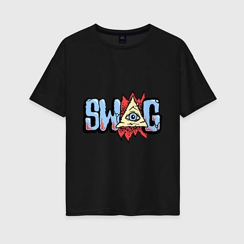 Женская футболка оверсайз SWAG Eye / Черный – фото 1