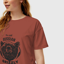 Футболка оверсайз женская Russian Grizzly, цвет: кирпичный — фото 2