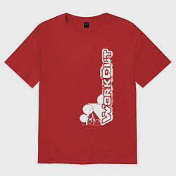 Футболка оверсайз женская WorkOut W3, цвет: красный