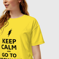 Футболка оверсайз женская Keep Calm & Go To Hogwarts, цвет: желтый — фото 2