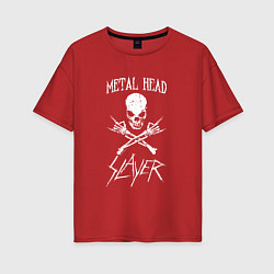 Женская футболка оверсайз Metal Head: Slayer