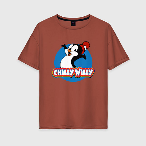 Женская футболка оверсайз Chilly Willy / Кирпичный – фото 1