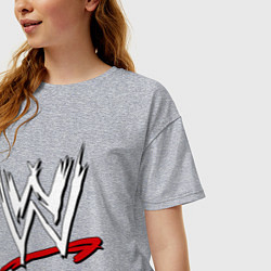 Футболка оверсайз женская WWE universe, цвет: меланж — фото 2
