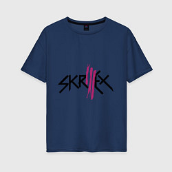 Женская футболка оверсайз Skrillex: violet