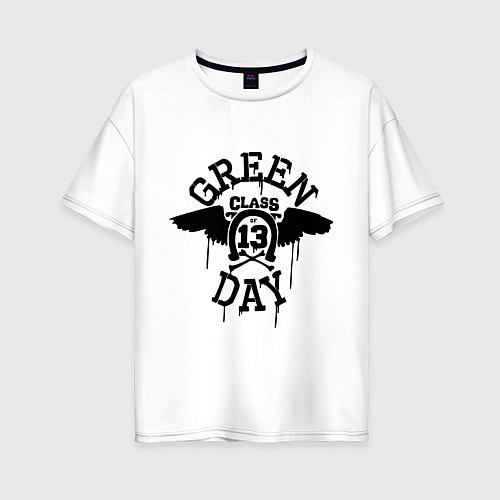 Женская футболка оверсайз Green Day: Class of 13 / Белый – фото 1