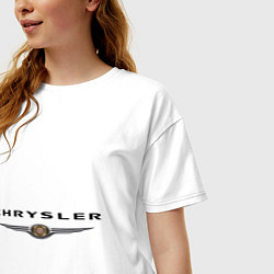 Футболка оверсайз женская Chrysler logo, цвет: белый — фото 2