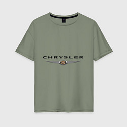 Футболка оверсайз женская Chrysler logo, цвет: авокадо