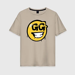 Женская футболка оверсайз GG Smile