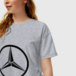 Футболка оверсайз женская Mercedes-Benz logo, цвет: меланж — фото 2