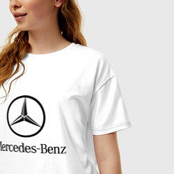 Футболка оверсайз женская Logo Mercedes-Benz, цвет: белый — фото 2