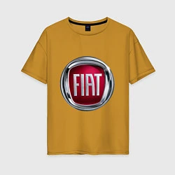 Футболка оверсайз женская FIAT logo, цвет: горчичный