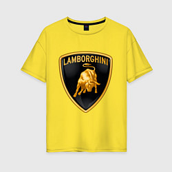 Женская футболка оверсайз Lamborghini logo