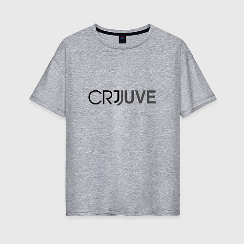 Женская футболка оверсайз CR7 Juve / Меланж – фото 1