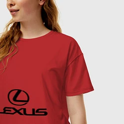 Футболка оверсайз женская Lexus logo, цвет: красный — фото 2