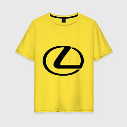 Футболка оверсайз женская Logo lexus, цвет: желтый