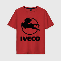 Футболка оверсайз женская Iveco, цвет: красный