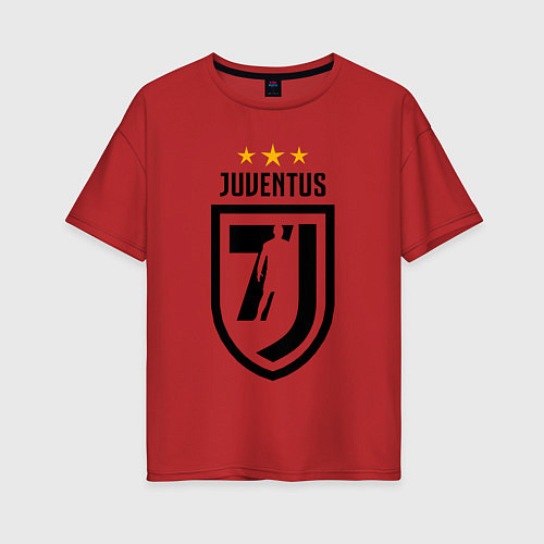 Женская футболка оверсайз Juventus 7J / Красный – фото 1