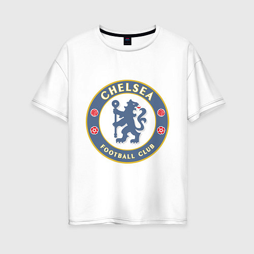 Женская футболка оверсайз Chelsea FC / Белый – фото 1