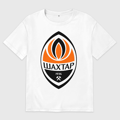 Женская футболка оверсайз ФК Шахтёр / Белый – фото 1