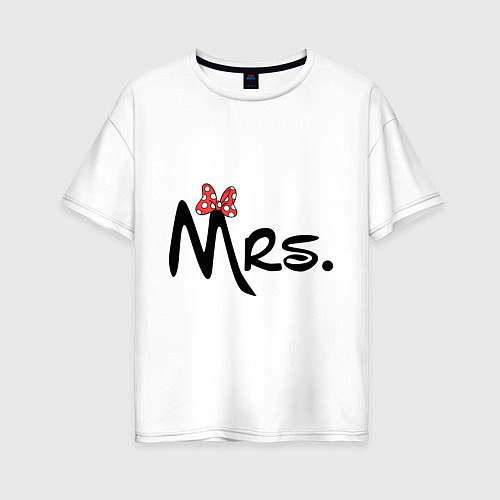 Женская футболка оверсайз Mrs. Bow / Белый – фото 1