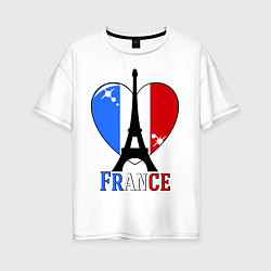 Женская футболка оверсайз France Love