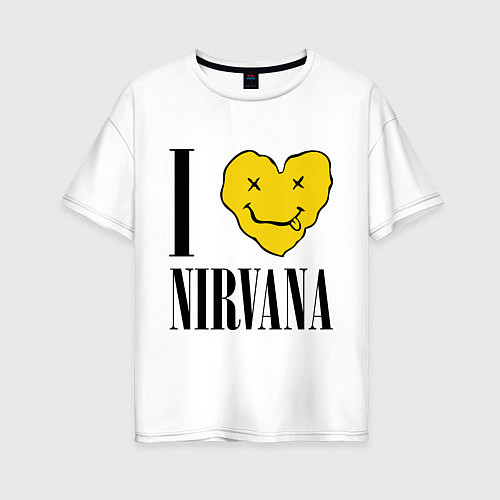 Женская футболка оверсайз I love Nirvana / Белый – фото 1