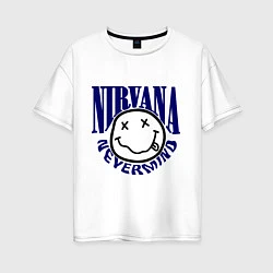 Женская футболка оверсайз Nevermind Nirvana