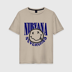 Футболка оверсайз женская Nevermind Nirvana, цвет: миндальный