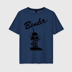 Женская футболка оверсайз Bender monochrome