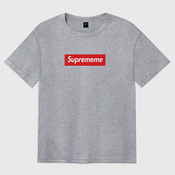 Футболка оверсайз женская Suprememe, цвет: меланж
