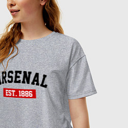Футболка оверсайз женская FC Arsenal Est. 1886, цвет: меланж — фото 2