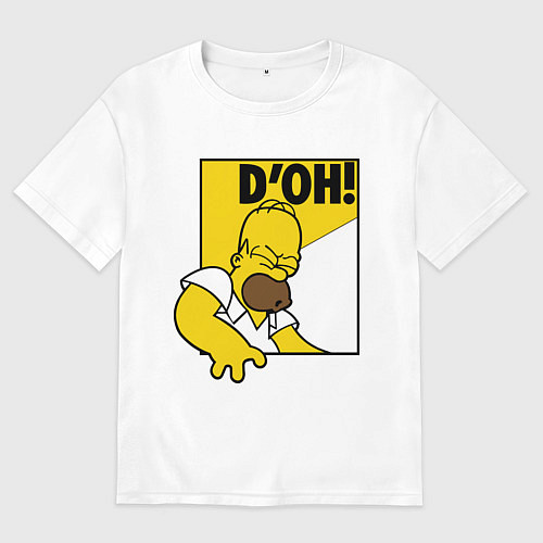 Женская футболка оверсайз Homer D'OH! / Белый – фото 1