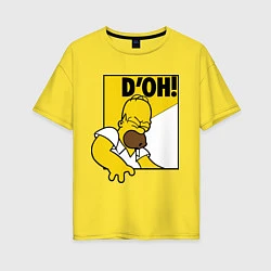 Женская футболка оверсайз Homer D'OH!