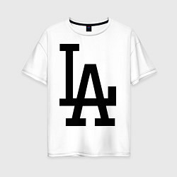 Футболка оверсайз женская LA: Los Angeles, цвет: белый