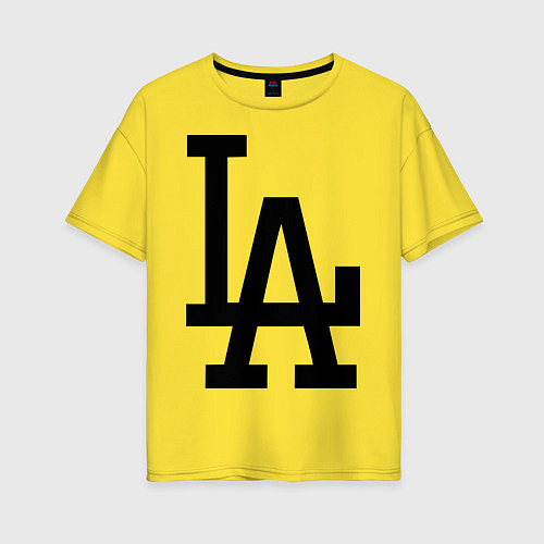 Женская футболка оверсайз LA: Los Angeles / Желтый – фото 1