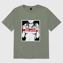 Футболка оверсайз женская Waifu Material, цвет: авокадо