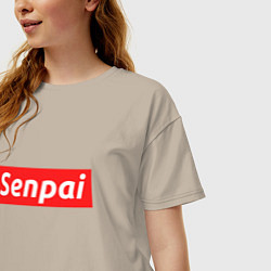 Футболка оверсайз женская Senpai Supreme, цвет: миндальный — фото 2