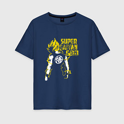 Женская футболка оверсайз Super Saiyan God: Yellow