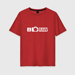 Женская футболка оверсайз I love RAW