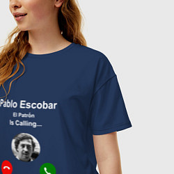 Футболка оверсайз женская Escobar is calling, цвет: тёмно-синий — фото 2