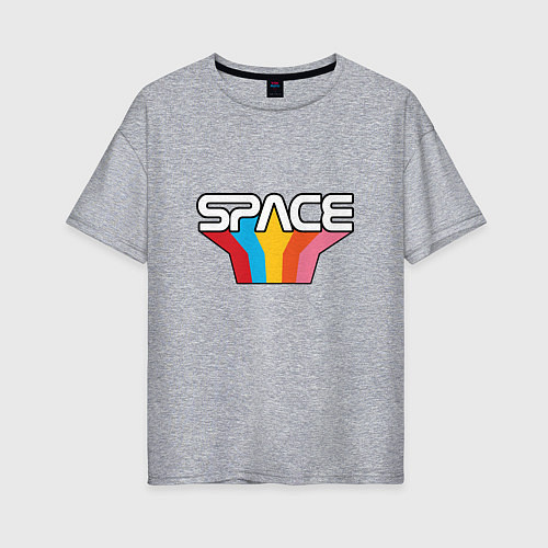 Женская футболка оверсайз Space Star / Меланж – фото 1