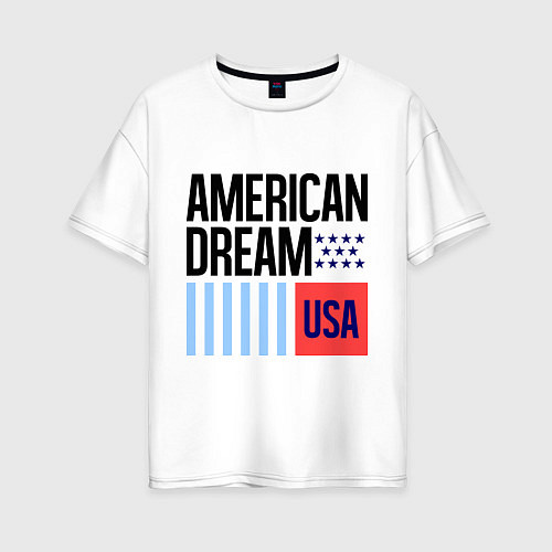 Женская футболка оверсайз American Dream / Белый – фото 1