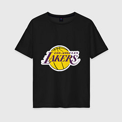 Футболка оверсайз женская LA Lakers, цвет: черный