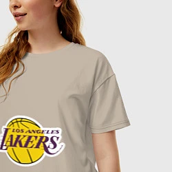 Футболка оверсайз женская LA Lakers, цвет: миндальный — фото 2