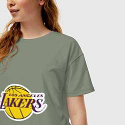 Футболка оверсайз женская LA Lakers, цвет: авокадо — фото 2