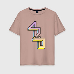 Женская футболка оверсайз 420 Geometry
