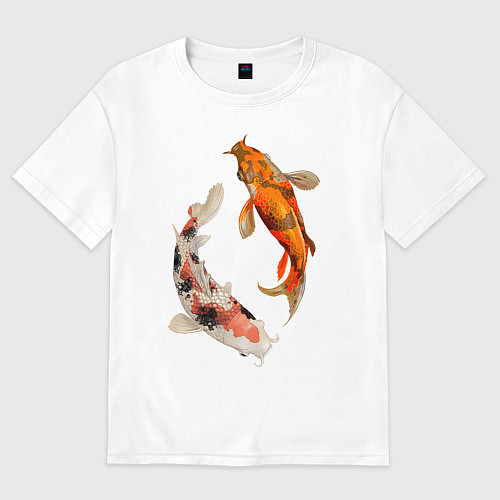 Женская футболка оверсайз Инь-Ян / Белый – фото 1