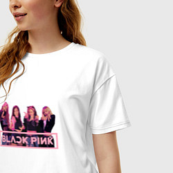 Футболка оверсайз женская Black Pink Band, цвет: белый — фото 2