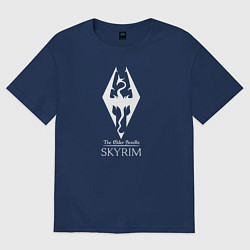 Футболка оверсайз женская TES Skyrim, цвет: тёмно-синий