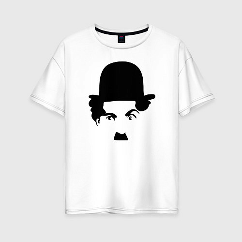 Женская футболка оверсайз Чарли Чаплин / Белый – фото 1